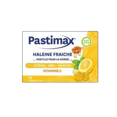 PASTIMAX CITRON MIEL MENTHE 12 PASTILLES A SUCER