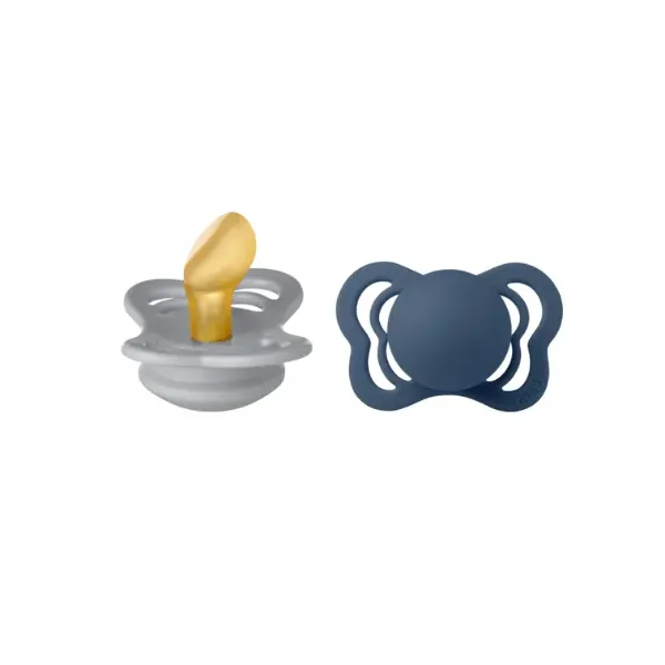 BIBS 02 SUCETTE COUTURE PACIFIER S CLOUD STEEL BLUE SIZE 1