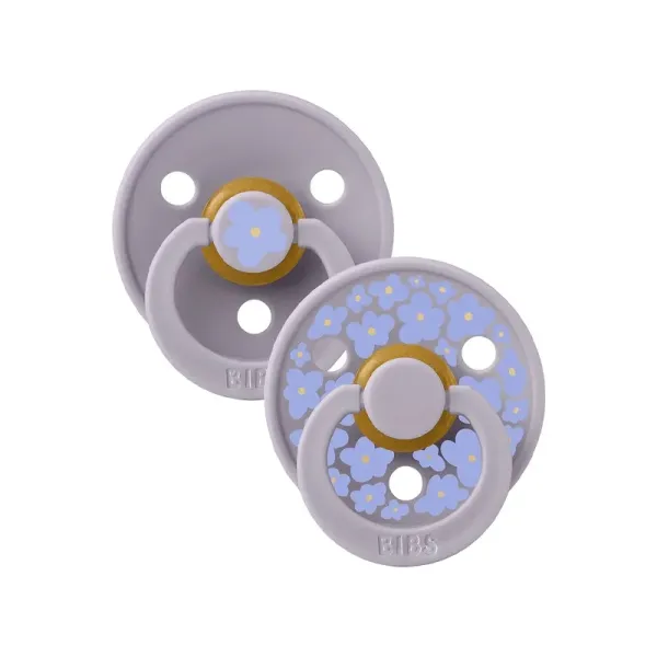 BIBS 02 SUCETTES NATURAL RUBBER JASMINE GREY MIX SIZE 1
