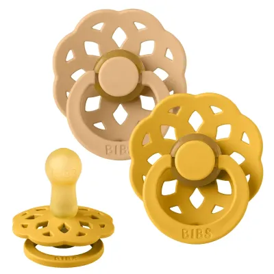 BIBS 02 SUCETTES BOHEME PACIFIER DESERT SAND HONEY BEE SIZE 2