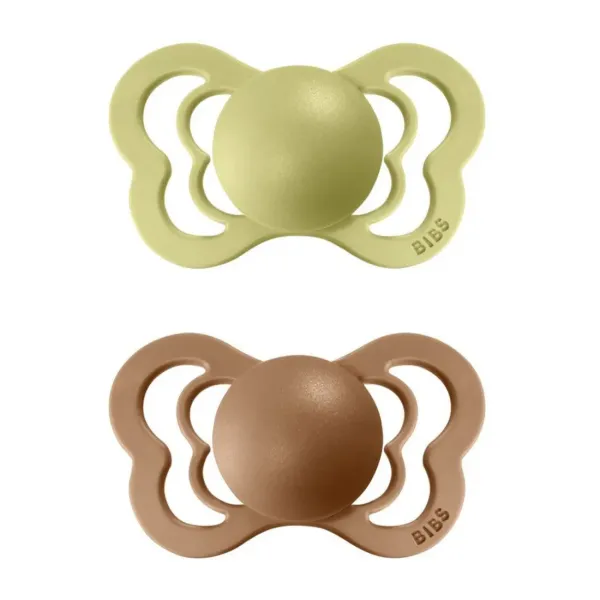 BIBS 02 SUCETTE COUTURE PACIFIER LATEX ANATOMICAL MEADOW EARTH SIZE 2