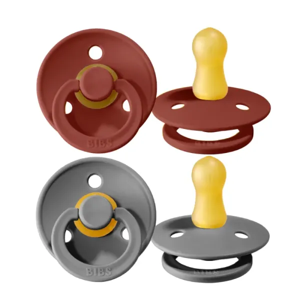 BIBS 02 SUCETTES PACIFIER RUST SMOKE  SIZE 2