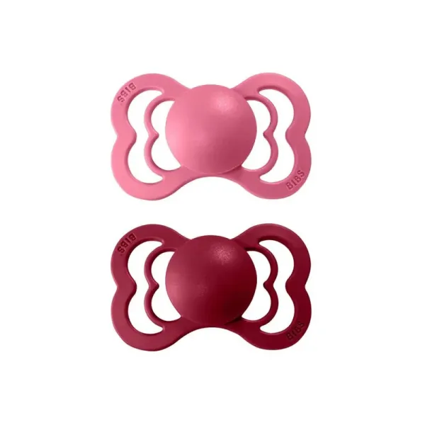 BIBS 2 SUCETTE SUPREME CORAL RUBY SIZE 1