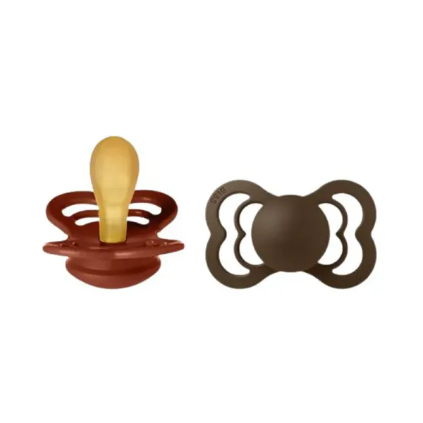 BIBS 2 SUCETTE SUPREME COLLECTION RUST MOCHA SIZE 2