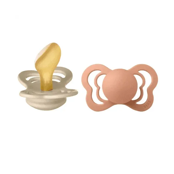 BIBS 02 SUCETTE COUTURE PACIFIER VANILLA PEACH SIZE 1