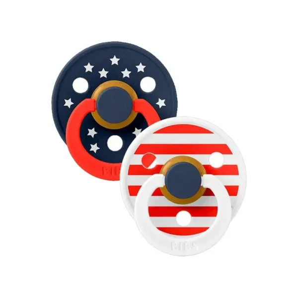 BIBS 02 SUCETTES PACIFIER STAR STRIPES SIZE 1
