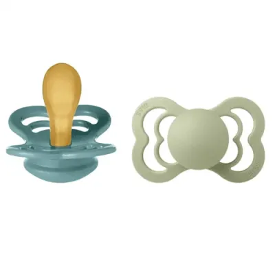BIBS 2 SUCETTE SUPREME PACIFIER ISLAND SEA SAGE SIZE 2