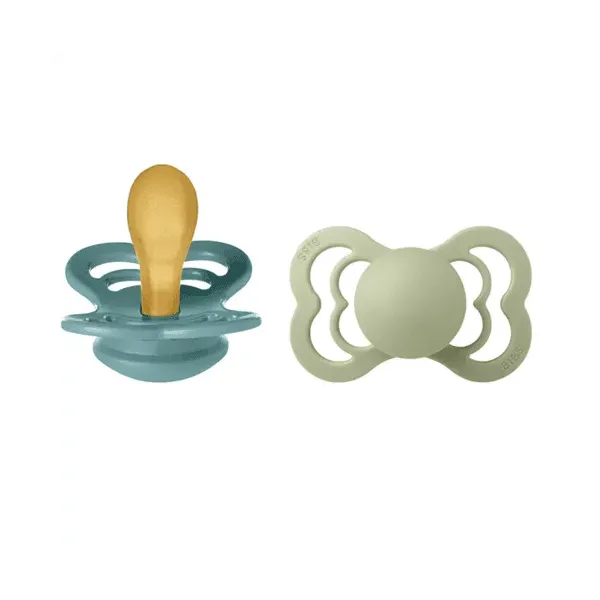 BIBS 2 SUCETTE SUPREME PACIFIER ISLAND SEA SAGE SIZE 2