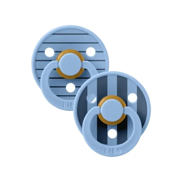BIBS 02 SUCETTES NATURAL BLUE MIX SIZE 2