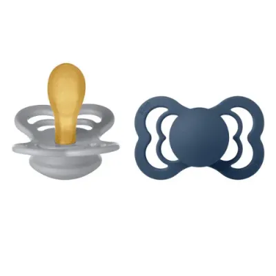 BIBS 2 SUCETTE CLOUD STEEL BLUE SIZE 2