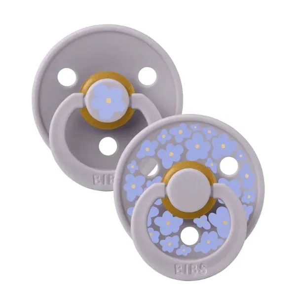 BIBS 02 SUCETTES NATURAL RUBBER JASMINE FOSSIL GREY MIX SIZE 2