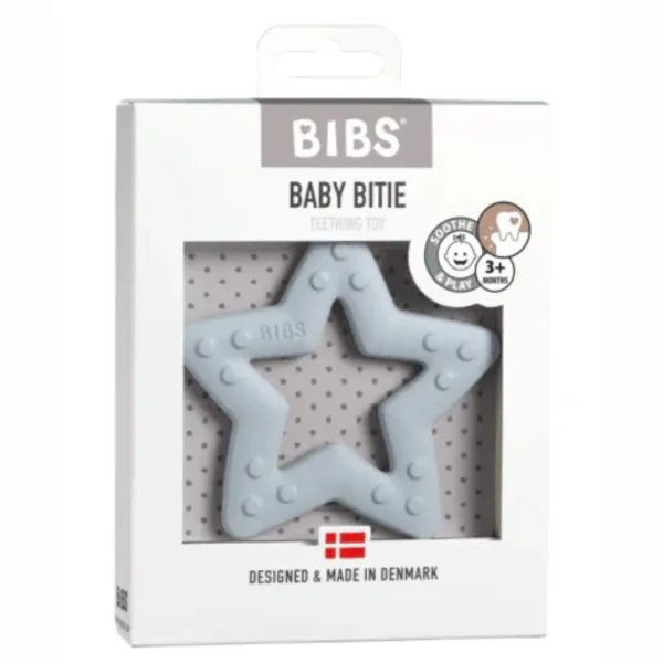 BIBS BABY BITIE ANNEAU DE DENTITION STAR BABY BLUE