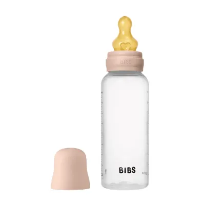 BIBS BIBERON BOTTLE LATEX MEDIUM FLOW BLUSH 270ML