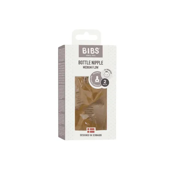 BIBS BOTTLE NIPPLE TETINES MEDIUM FLOW LOT DE 2