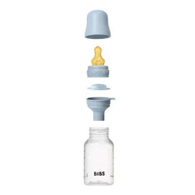 BIBS BIBERON BOTTLE LATEX SLOW FLOW BABY BLUE 0M+ 150ML
