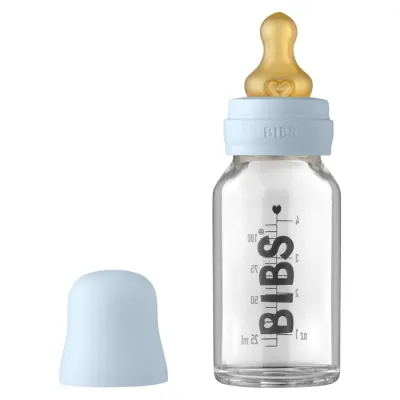 BIBS BIBERON EN VERRE BABY BLUE SET COMPLET 0M+ 110ML