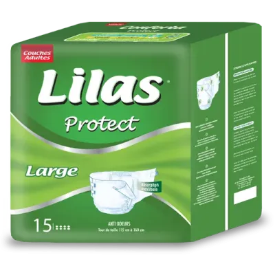 LILAS COUCHES ADULTES CONFORT PROTECT LARGE 15 PIECES