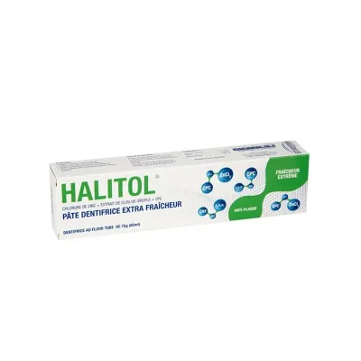 STODERMA HALITOL PATE DENTIFRICE EXTRA FRAICHEUR ANTI PLAQUE 75G