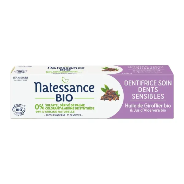 NATESSANCE BIO DENTIFRICE DENTS SENSIBLES 75ML