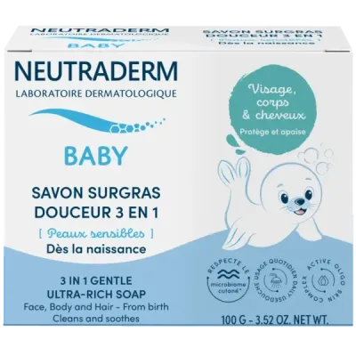 NEUTRADERM BABY SAVON SURGRAS 3 EN 1 100G