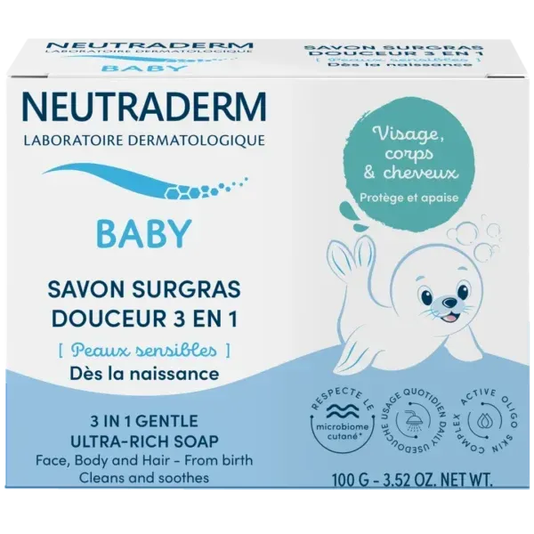 NEUTRADERM BABY SAVON SURGRAS 3 EN 1 100G