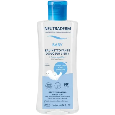 NEUTRADERM BABY EAU NETTOYANTE DOUCEUR 3 EN 1 200ML