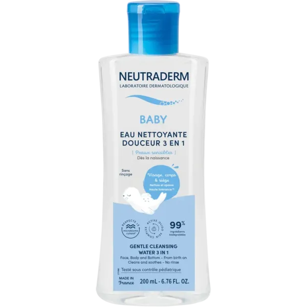 NEUTRADERM BABY EAU NETTOYANTE DOUCEUR 3 EN 1 200ML