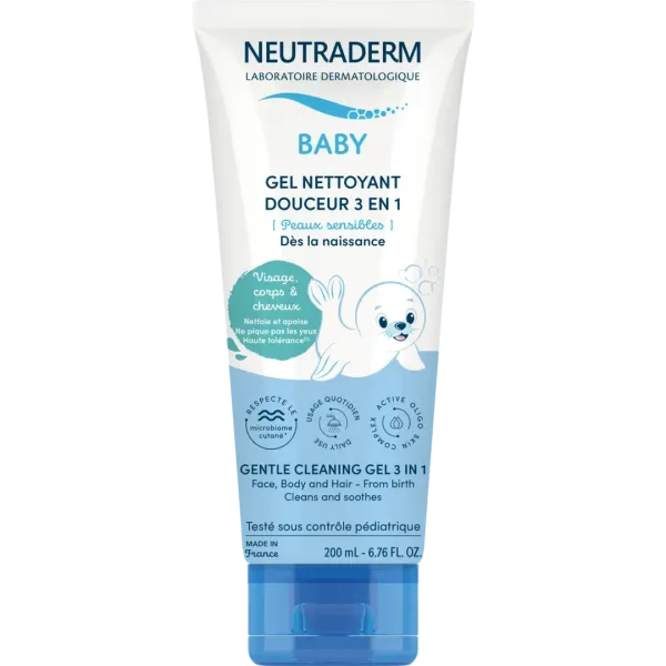 NEUTRADERM BABY GEL NETTOYANT DOUCEUR 3 EN 1 200ML