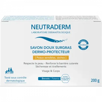 NEUTRADERM SAVON DOUX SURGRAS DERMO-PROTECTEUR 200G