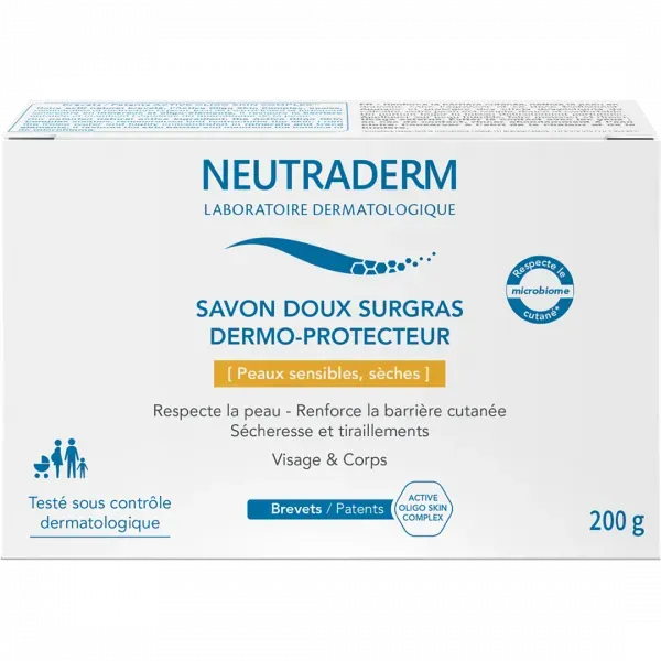 NEUTRADERM SAVON DOUX SURGRAS DERMO-PROTECTEUR 200G