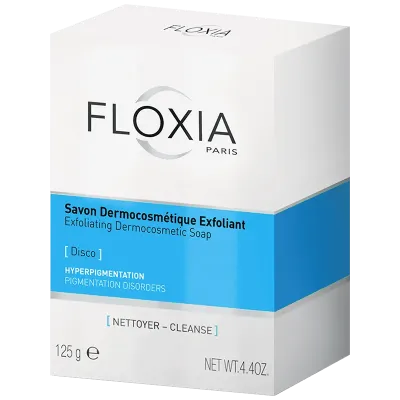 FLOXIA SAVON DERMOCOSMETIQUE EXFOLIANT ECLAIRCISSANT DISCO 125G