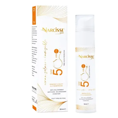 NARCISSE GOLD ECRAN SOLAIRE INVISIBLE SPF50+ 50ML