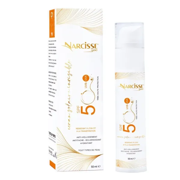 NARCISSE GOLD ECRAN SOLAIRE INVISIBLE SPF50+ 50ML