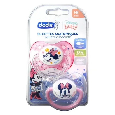 DODIE 2 SUCETTES ANATOMIQUES SILICONE 6 MOIS ET +