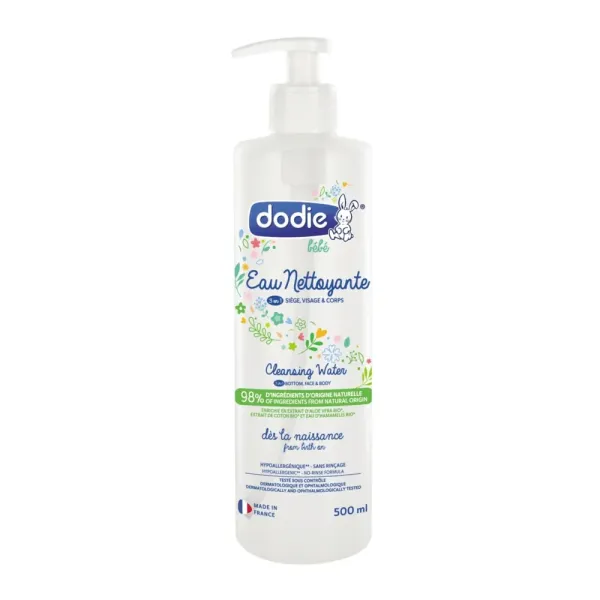 DODIE EAU NETTOYANTE BÉBÉ 3 EN 1 500ML