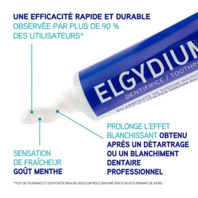 ELGYDIUM DENTIFRICE BLANCHEUR 75ML