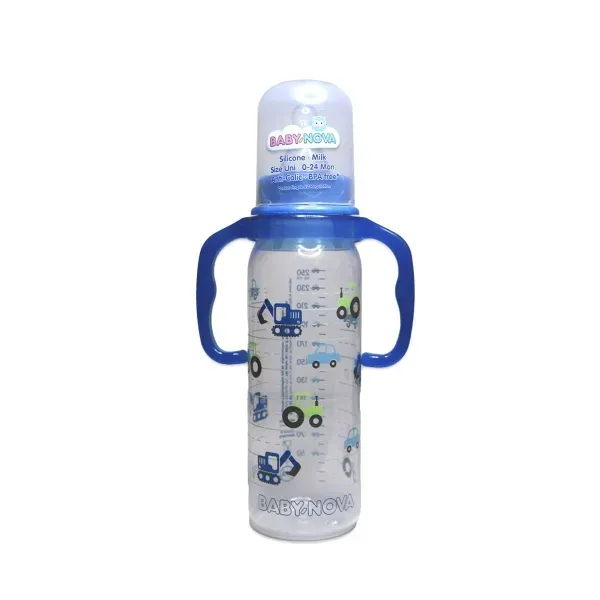BABY NOVA BIBERON EN PLASTIC AVEC ANSES 240ML
