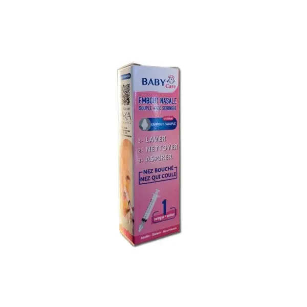 BABY CARE EMBOUT NASAL SOUPLE AVEC SERINGUE