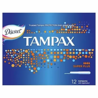 TAMPAX TAMPONS SUPER PLUS 12 PIECES