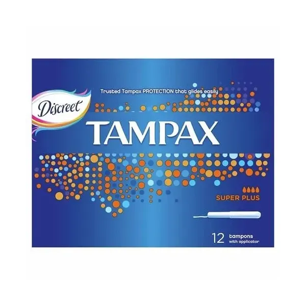 TAMPAX TAMPONS SUPER PLUS 12 PIECES