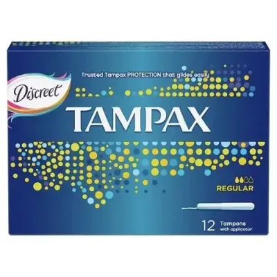 TAMPAX TAMPONS REGULAR 12 PIECES