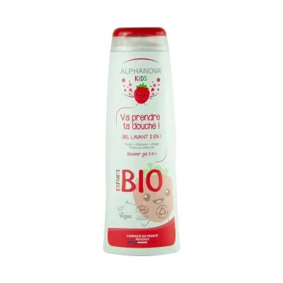 ALPHANOVA KIDS VA PRENDRE TA DOUCHE FRAISE BIO 250 ML