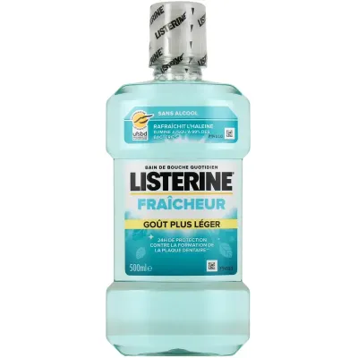 LISTERINE BAIN DE BOUCHE FRAICHEUR GOUT PLUS LEGER 500ML