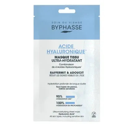 BYPHASSE MASQUE TISSU ULTRA-HYDRATANT ACIDE HYALURONIQUE SKIN BOOSTER 18ML