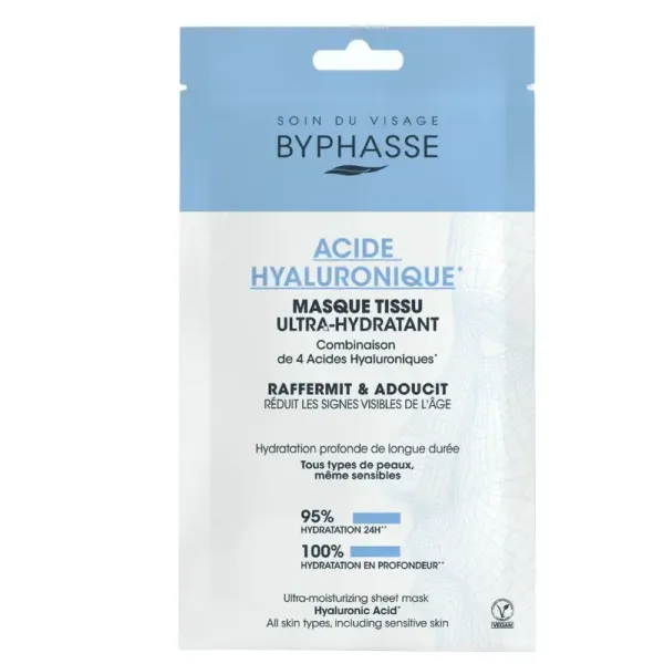 BYPHASSE MASQUE TISSU ULTRA-HYDRATANT ACIDE HYALURONIQUE SKIN BOOSTER 18ML