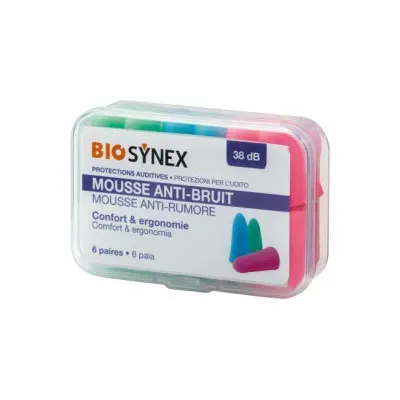 BIOSYNEX MOUSSE AUDITIVE ANTI BRUIT 3 PAIRES