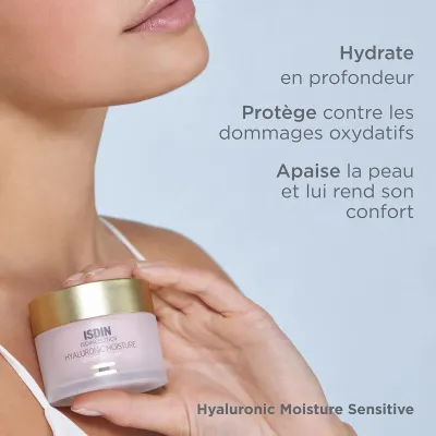 ISDIN CREME HYDRATANTE A L'ACIDE HYALURONIQUE PEAUX SENSIBLES 50G