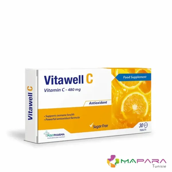 VITAWELL C VITAMINE C 480 MG 30 COMPRIMES