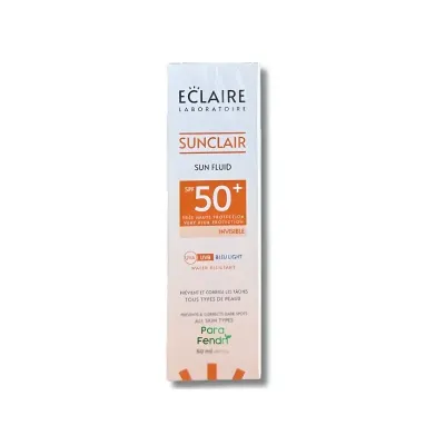 ECLAIRE SUNCLAIR ECRAN FLUIDE INVISIBLE ANTI TACHES SPF 50+ 50ML