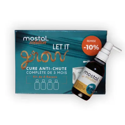 MOSTAL KIT DE 4 FLACONS SOLUTION CAPILLAIRE ANTI CHUTE 50ML*4